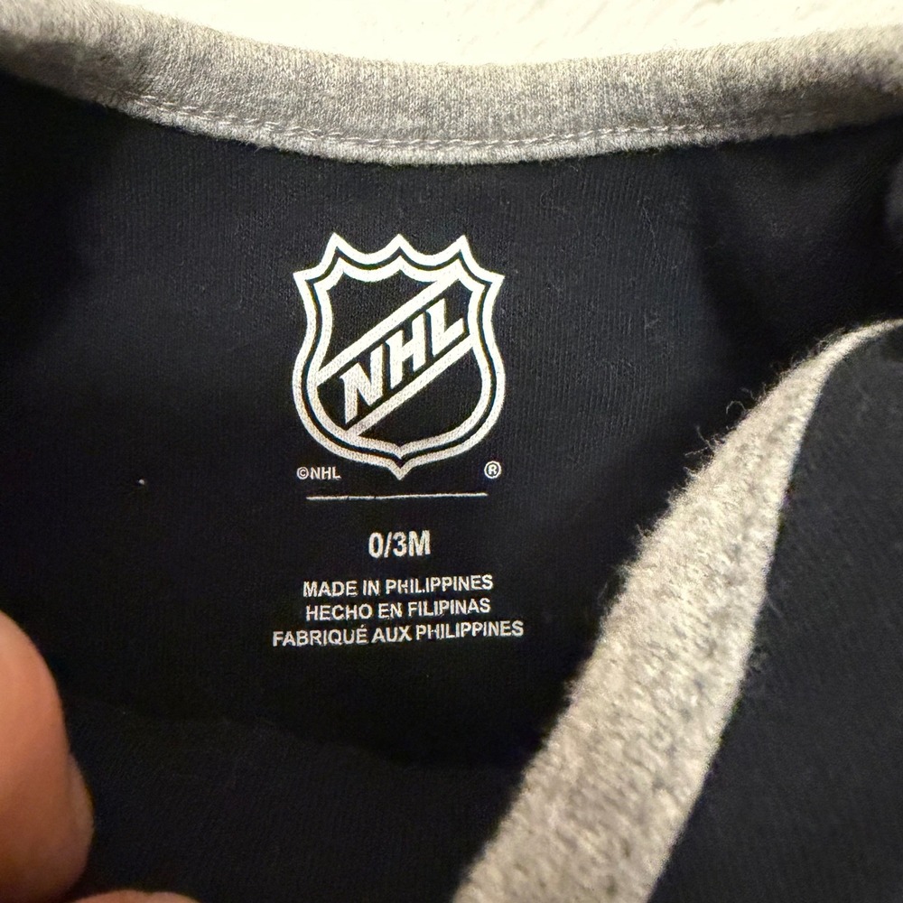 NHL Vegas Golden Knights Baby Girl Ruffle Romper Bodysuit Black Gold 0-3M - Picture 3 of 5